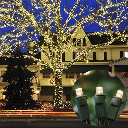 LAMPHOME Warm White Christmas Lights Outdoor,150 LED Fairy Lights Connectable Waterproof String Light UL Certified Xmas Mini Light Green Wire for Indoor Christmas Tree Holiday Party Outside Decor - Image 4