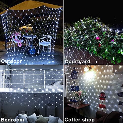 Cool White Christmas Net Lights, 192 LED 9.8FT x 6.6FT - Image 3