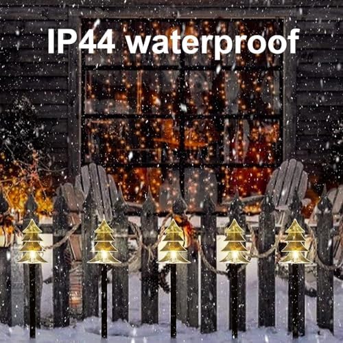 Christmas Decorations Outdoor, Solar Tree Pathway Lights, 5 PCS - Image 5