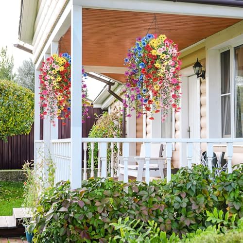 Artificial Hanging Flowers for Outdoors Spring Summer Decor - Image 6