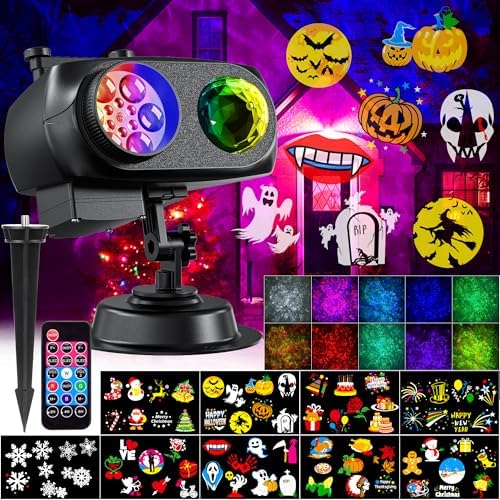 Nazuwke Halloween Christmas Projector Lights Outdoor, Holiday Projection by Nazuwke
