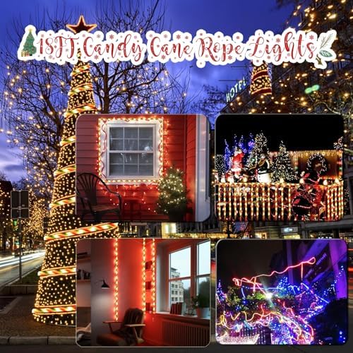 Vigdur Candy Cane Rope Lights Outdoor, 18FT 216 LEDs Christamas Rope Lights - Image 2