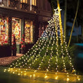 Christmas Lights, 320 LED String Lights with 12" Plastic Star Tree Topper, 8 Modes Outdoor Waterproof Christmas New Year Parties, Yard, Garden, Home Decor (Warmwhite) by FUNIAO