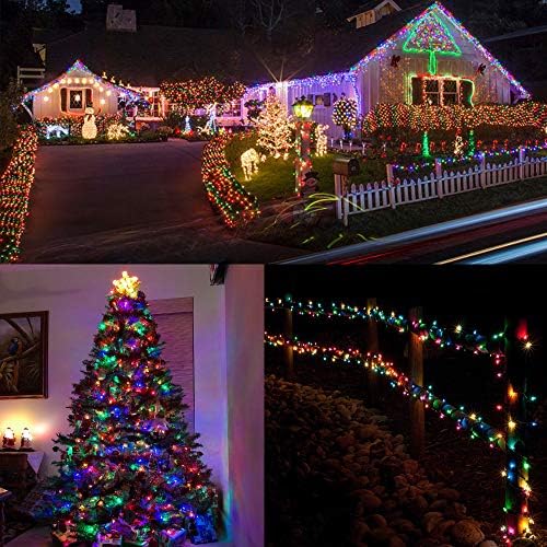 LJLNION 300 LED String Lights Outdoor Indoor, Extra Long 98.5FT Christmas Lights, 8 Lighting Modes, Plug in Waterproof Fairy Lights for Wedding Party Bedroom Decorations (Multicolor) - Image 5