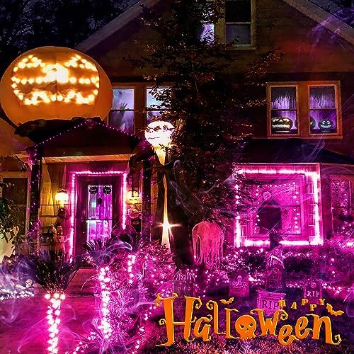 woohaha Purple Halloween Mini Lights, 2 Pack 50 Count 13FT Green Wire - Image 7