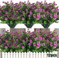 RECUTMS Artificial Flowers Outdoor UV Resistant Fake Spring Fall Plant 12Pc by RECUTMS