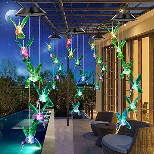 WENANA Solar Wind Chimes, Hummingbird Gifts - Image 5