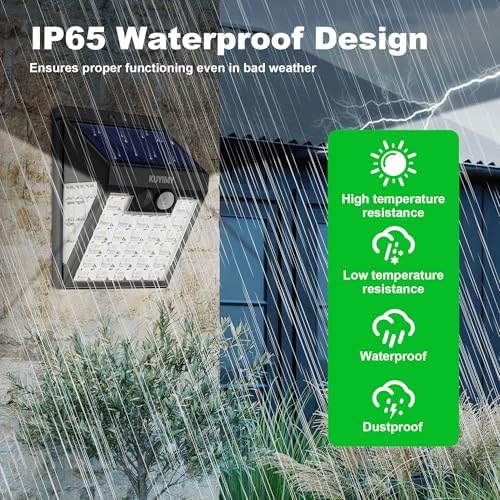 Solar Lights Outdoor, 72 LED Motion Sensor Wall Light, IP65 Waterproof and 3 Lighting Modes, Solar Powered Security Wireless Light Outside for Patio, Garden, Fence, Porch, Front Door (4 Packs) - Image 7