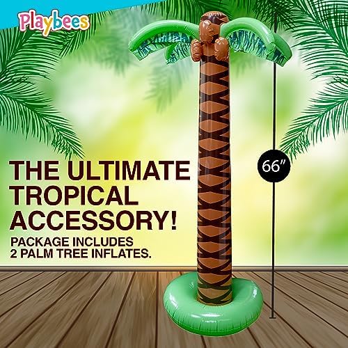 Giant Inflatable Palm Trees, 6 Foot, Luau Beach Pool Party Decor, 2 Pack - Image 2