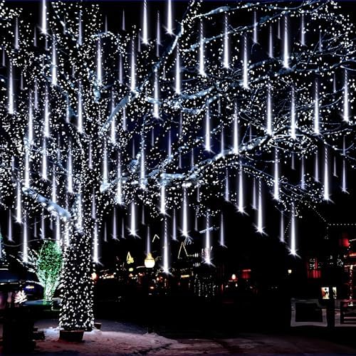 Aukora Outdoor Christmas Lights, Meteor Shower Falling Rain String Light by AUKORA
