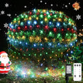 suddus 360 LED Christmas Net Light, Net Lights Outdoor,12ft x 5ft Bush Lights Outdoor Waterproof Connectable Green Wire for Bushes, Shrub, Hedge, Trees, Fence, Multicolor by SUDDUS