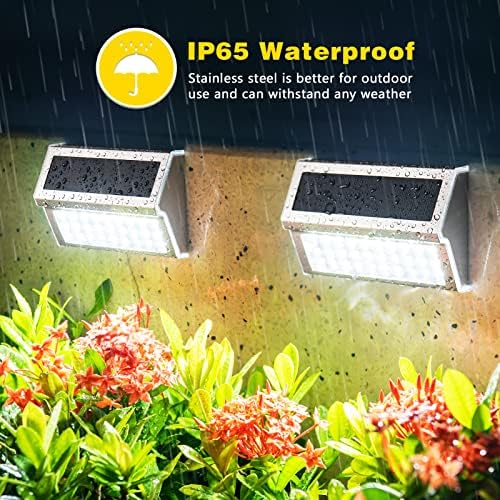 ROSHWEY Solar Deck Lights, Suitable for Fence Step Stair-Cool White-10Pack - Image 4