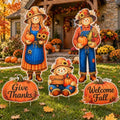 Fall Outdoor Decor Scarecrow Pumpkin Yard Stakes Thanksgiving Decorationsns by Paeyeq