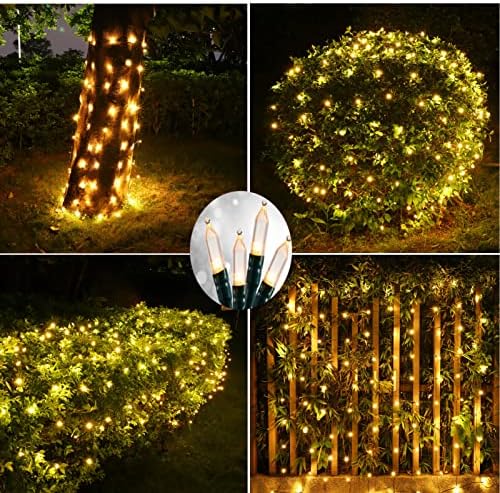 Efunly LED Christmas Net Lights for Bushes Outdoor,100 LED 5ftx5ft Waterproof 8 Modes Connectable Mesh Lights for Bushes,Garden,Yard,Trunk,Outdoor Christmas Decorations - Image 2
