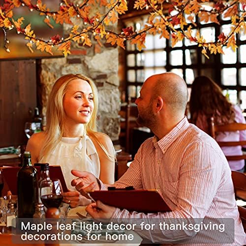 Brillarlights Fall Decorations Lighted Fall Garland Plug in, Thanksgiving Decorations Fall Garland Lights String 8ft with 35 Incandescent Bulbs for Halloween Garland Fall Decor - Image 6
