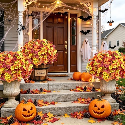 16 Bundles Artificial Fall Flowers for Outdorors - Image 3