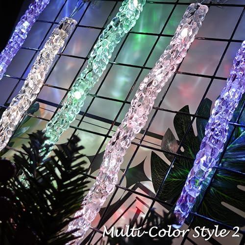 AWQ 21.7 FT Icicle Lights, 60 LED Twinkle Icicle String Lights with 12Tube - Image 6