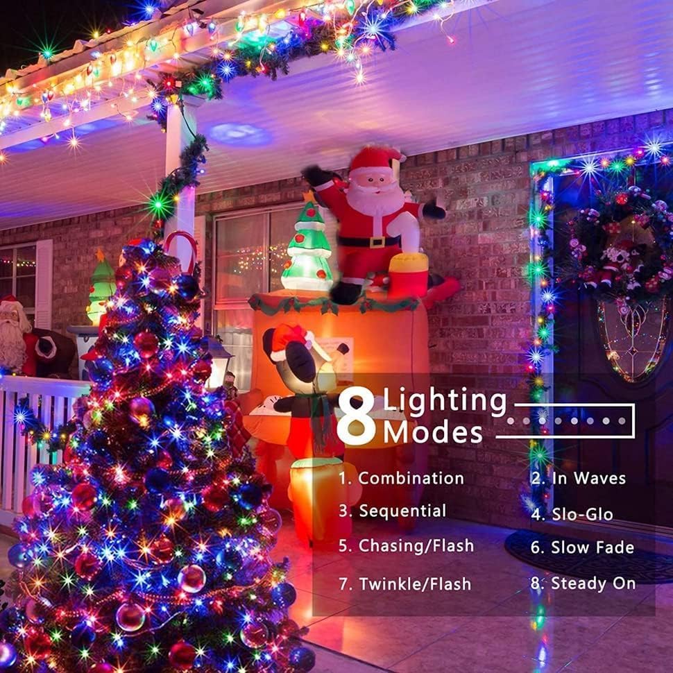JMEXSUSS 250 LED Christmas Tree Lights, 91.5ft Multicolor Lights - Image 2