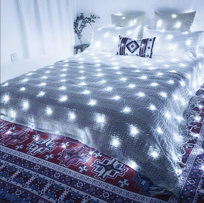 Cool White Christmas Net Lights, 192 LED 9.8FT x 6.6FT - Image 6